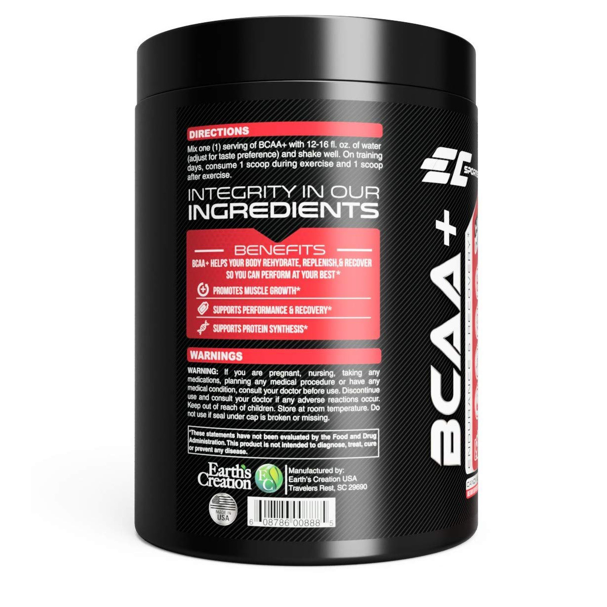 EC Sports, BCAA+ 5000MG, Vegan BCAA’s